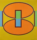 Roy Kiyooka, Untitled - Two Ellipses, 1969, acrylic on canvas