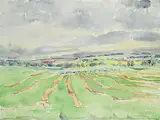 Dorothy Knowles, Untitled - Prairie View, 1980, watercolour on paper