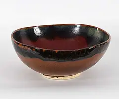 Luke Orton Lindoe, Untitled - Magenta and Brown Bowl, 1996, glazed ceramic bowl