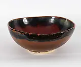 Luke Orton Lindoe, Untitled - Magenta and Brown Bowl