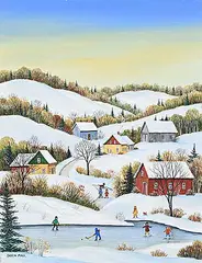 Sharon Mark, Untitled - Heading to the Rink, acrylic on canvas