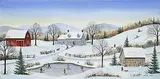 Sharon Mark, Untitled - Skating and Sledding, acrylic on canvas