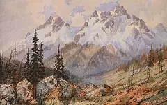 Thomas Mower Martin, Untitled - Mountain Landscape, 1900, watercolour on paper