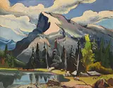 Janet Holly Middleton, Untitled - Summit Reflection, 1950, oil on wood panel