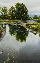 Renato Muccillo, Slack Water Study, oil on canvas board
