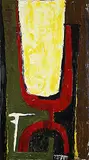 Marion Florence Nicoll, Untitled - Yellow and Red Abstract, oil on canvas