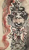Marion Florence Nicoll, Totem, 1950, watercolour on paper