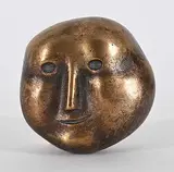 Katie von der Ohe, Untitled - Little Face, bronze sculpture