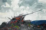 Erik Olson, Slash-Pile, 2007, oil on canvas