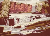 Lawrence Arthur Colley Panton, Silver Stream, 1944, colour silkscreen on paper board