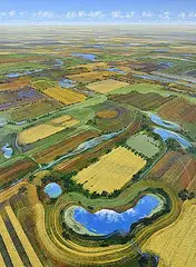 Randolph T. Parker, Traces on the Prairie, 2012, acrylic on canvas
