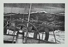 John Christopher Pratt, Big Following Sea #Artist's Proof, 1996, lithograph on paper