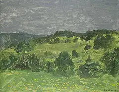William Goodridge Roberts, Untitled - Spring Day, oil on wood board