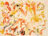 William Ronald, Untitled - Orange and Yellow Abstract, 1972, watercolour on paper