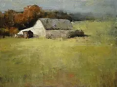 Robert P. Roy, Grange Pres de Hudson [Barn Near Hudson], oil on canvas