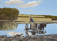 Allen Sapp, Need More Water, 1979, acrylic on canvas