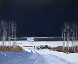 Peter Shostak, Shouldn't Take Us Long to Clean the Rink, oil on canvas