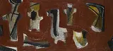 Herbert Johannes Joseph Siebner, Simple Life, 1959, oil and mixed media on wood board