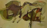 Ronald John Spickett, Untitled - Abstract Form, 1961, oil on canvas