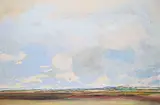 Jim Stokes, Clouds, Fields, acrylic on canvas