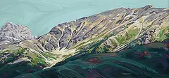 Rene Thibault, Convergent Traces, acrylic on canvas
