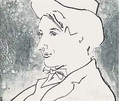 Harold Town, Portrait of Tom Thomson #96/135, 1977, lithograph on paper