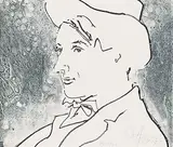 Harold Town, Portrait of Tom Thomson #96/135, 1977, lithograph on paper