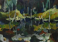 Paul Trottier, Waskesiu South, 2020, acrylic on canvas