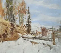 Frank Vervoort, Untitled - Fall Landscape, 1980, oil on canvas