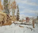 Frank Vervoort, Untitled - Fall Landscape, 1980, oil on canvas