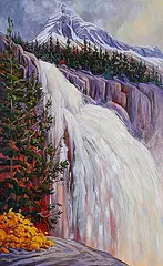 James Wood, Emperor Falls, acrylic on canvas