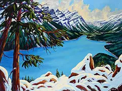 James Wood, Peyto Vista, acrylic on canvas