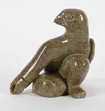 Abraham Anghik Ruben, Untitled - Hawk Man Transformation, 2002, brown stone carving