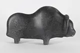 George Arluk, Untitled - Standing Muskox, black stone carving