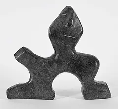 George Arluk, Untitled - Shaman I, black stone carving