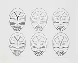 Germaine Arnaktauyok, Face Tattoo II #5/20, lithograph on paper