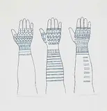 Germaine Arnaktauyok, Forearm/Hand Tattoo #5/20, lithograph on paper
