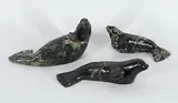 Ningeosiak Ashoona, Three Small Seals, stone carving