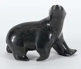 Ohito Ashoona, Untitled - Bear with Head Held High, black stone carving