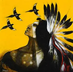 Dale Auger, The Return of the Winged Ones, 1999, acrylic on canvas