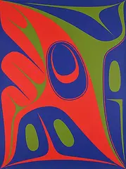 Robert Davidson, Fast Bird #I/III P.P., 2011, colour silkscreen on paper