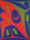 Robert Davidson, Fast Bird #I/III P.P., 2011, colour silkscreen on paper