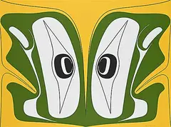Robert Davidson, Split U #I/III P.P., 2006, colour silkscreen on paper