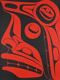 Robert Davidson, Chief of the Underworld #II/III P.P., 2006, colour silkscreen on paper