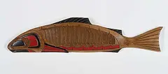 Floyd Edwards, Untitled - Salmon, painted wood sculpture