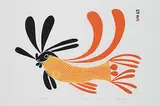 Kingmeata Etidlooie, Sea Bird #10/50, 1972, colour stonecut on paper