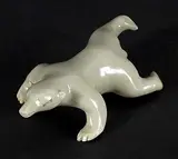 Henry Evaluardjuk, Untitled - Swimming Bear, 1988, grey stone carving
