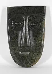 John Evic, Untitled - Incredulous Mask, 2014, black stone mask