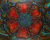 Laird Goulet, Untitled - Night Flower, 2021, acrylic on canvas