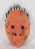 Stanley Greene, Gitksan Man Burned in Fire, 1982, wood and mixed media mask